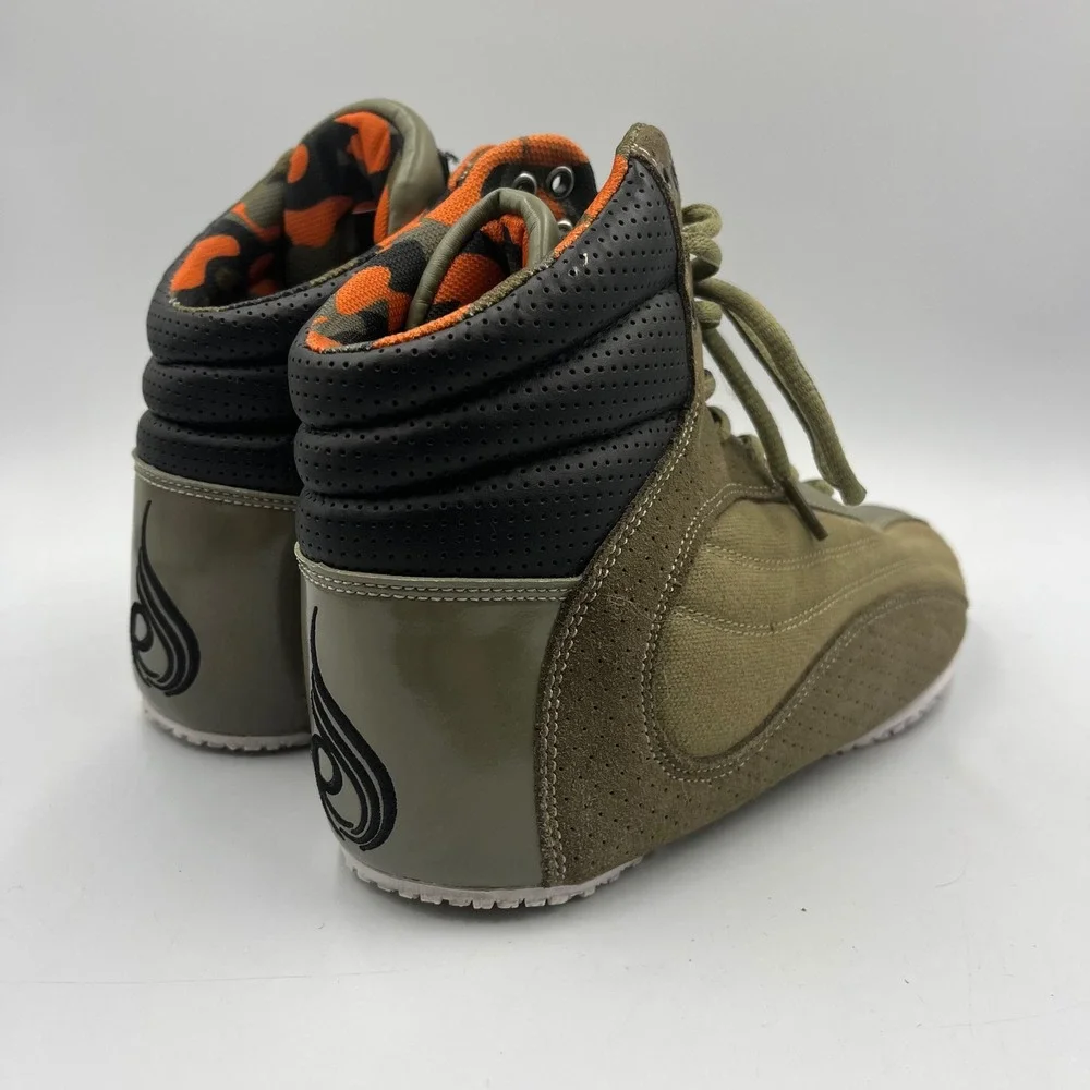 Ryderwear Footwear Weightlifting Shoes Olive‎ Green Camo Orange Men's US 5 EUC